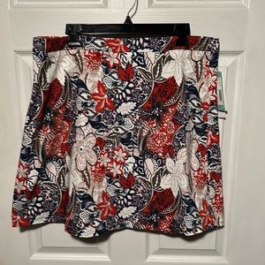 Cute Floral Print Mini Skirt - Margaret M Deandra Aline XL [NWT]